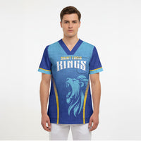 Custom Saint Lucia 2026 Cricket Scrub Top Kings Never Fall