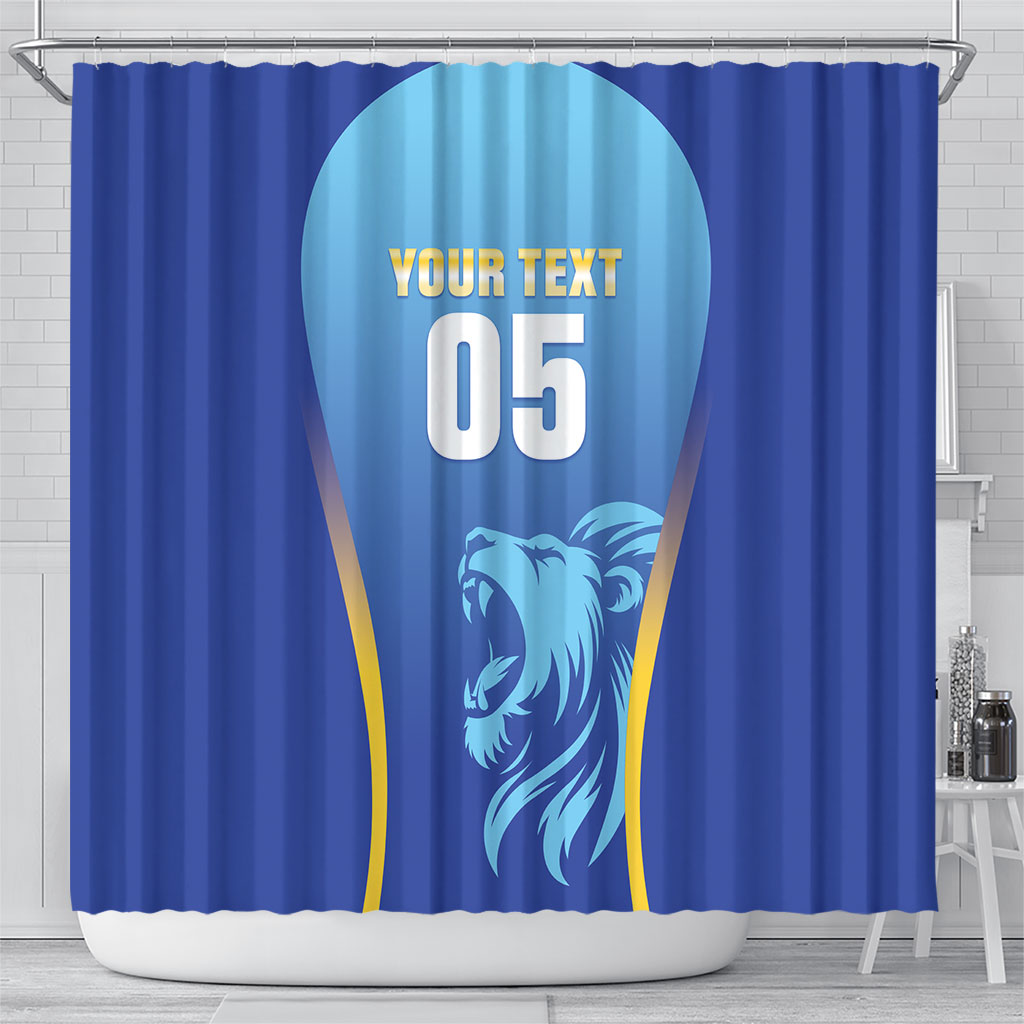Custom Saint Lucia 2026 Cricket Shower Curtain Kings Never Fall