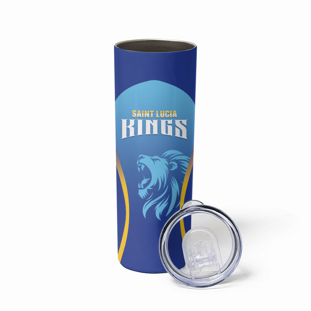 Custom Saint Lucia 2026 Cricket Skinny Tumbler Kings Never Fall