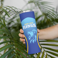 Custom Saint Lucia 2026 Cricket Skinny Tumbler Kings Never Fall