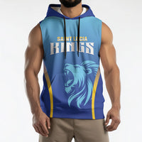 Custom Saint Lucia 2026 Cricket Sleeveless Hoodie Kings Never Fall