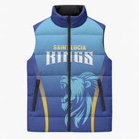 Custom Saint Lucia 2026 Cricket Sleeveless Puffer Jacket Kings Never Fall