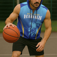 Custom Saint Lucia 2026 Cricket Sleeveless Zip Hoodie Kings Never Fall