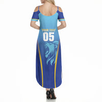 Custom Saint Lucia 2026 Cricket Summer Maxi Dress Kings Never Fall