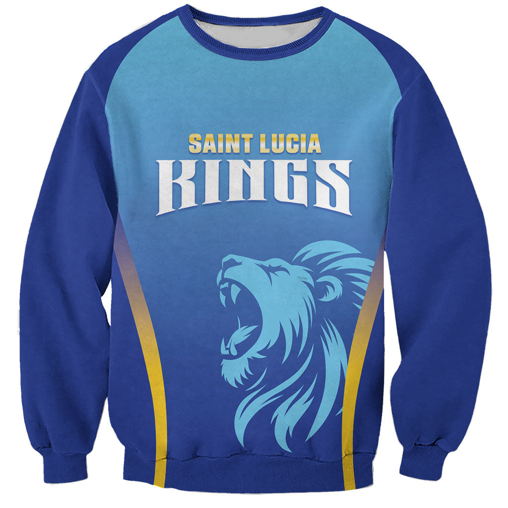Custom Saint Lucia 2026 Cricket Sweatshirt Kings Never Fall