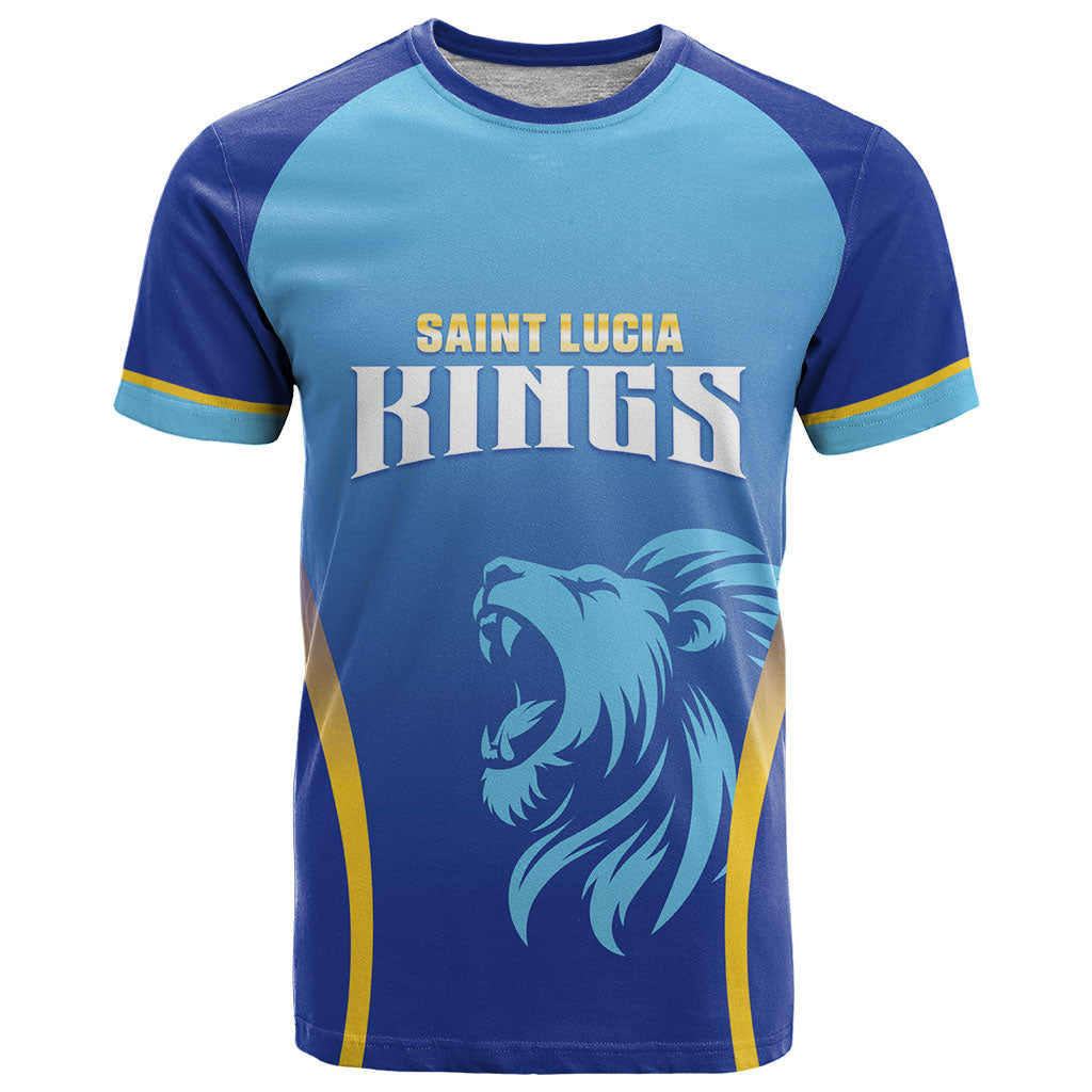 Custom Saint Lucia 2026 Cricket T Shirt Kings Never Fall