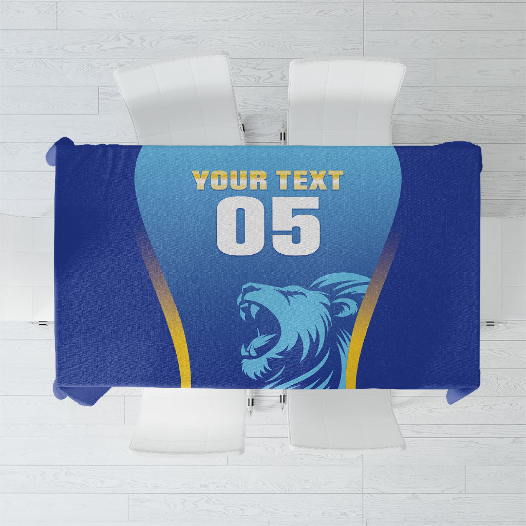 Custom Saint Lucia 2026 Cricket Tablecloth Kings Never Fall