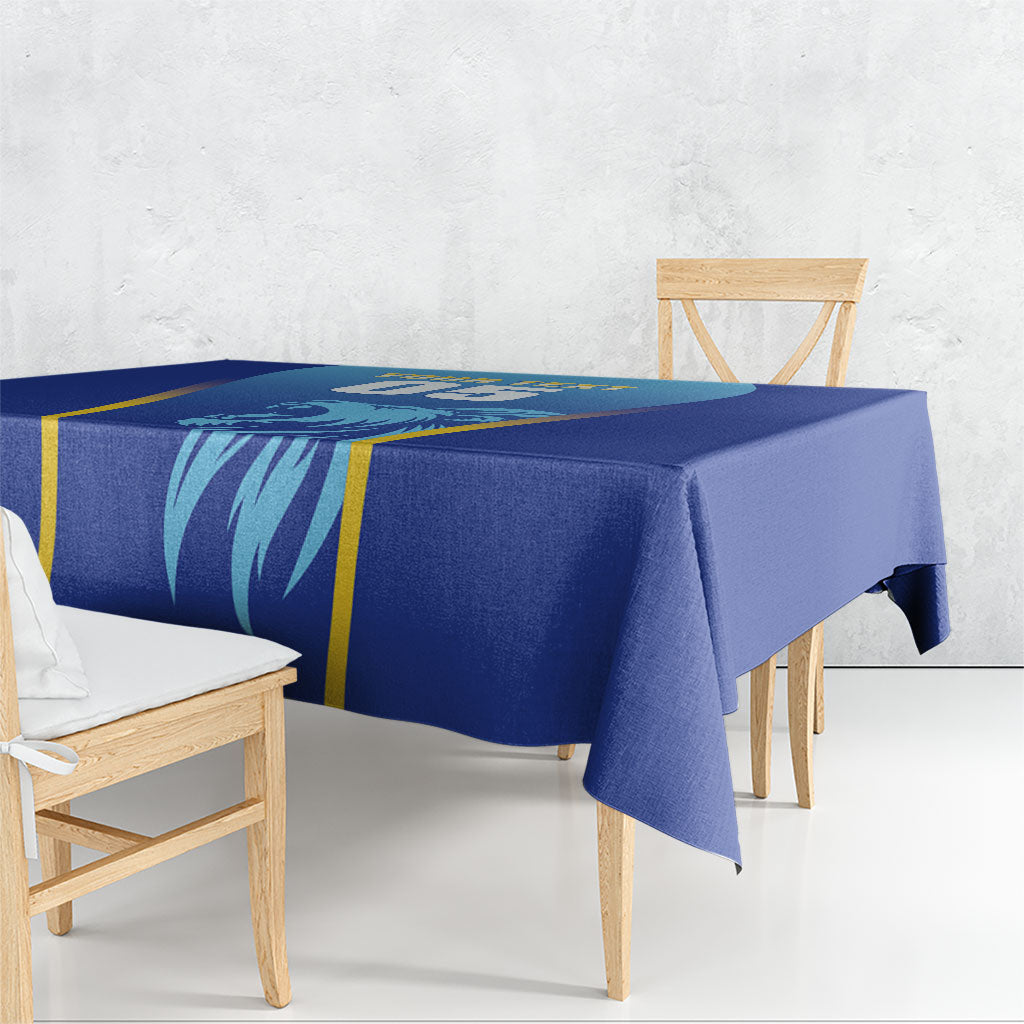 Custom Saint Lucia 2026 Cricket Tablecloth Kings Never Fall