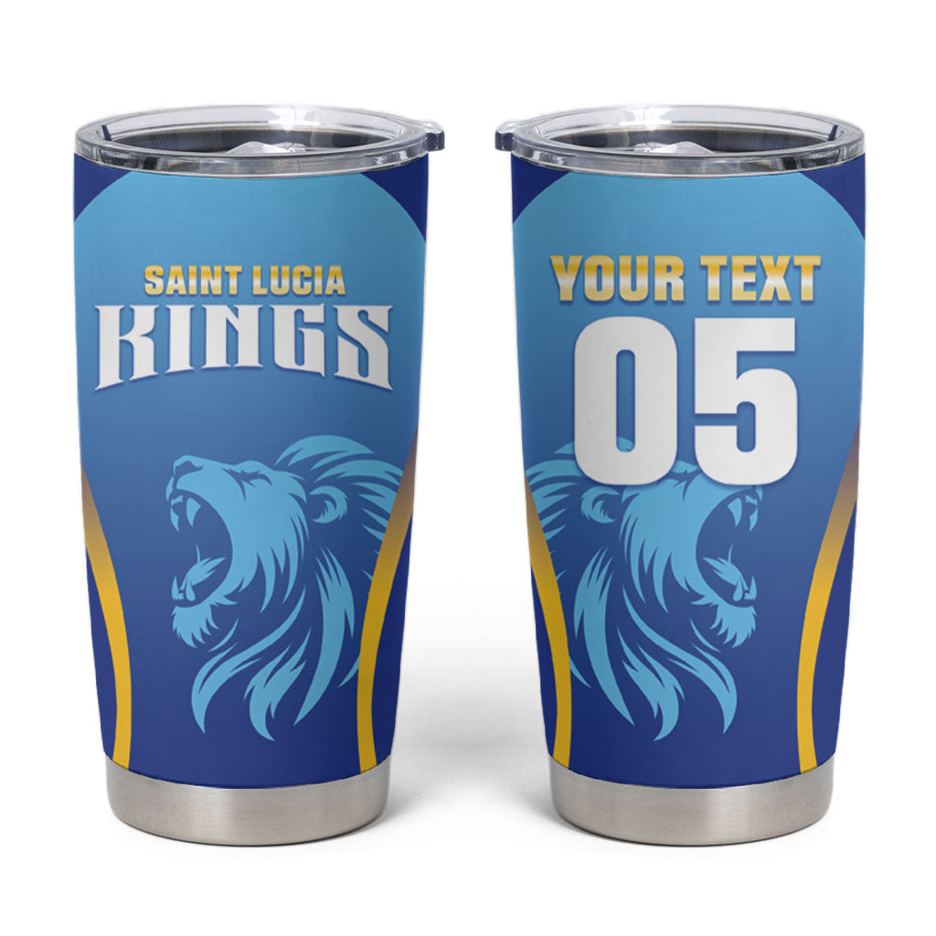Custom Saint Lucia 2026 Cricket Tumbler Cup Kings Never Fall