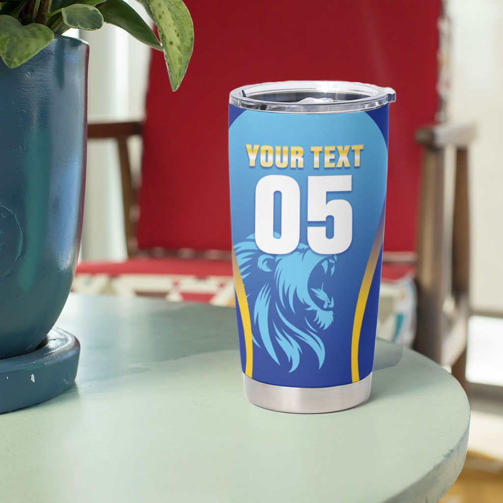 Custom Saint Lucia 2026 Cricket Tumbler Cup Kings Never Fall