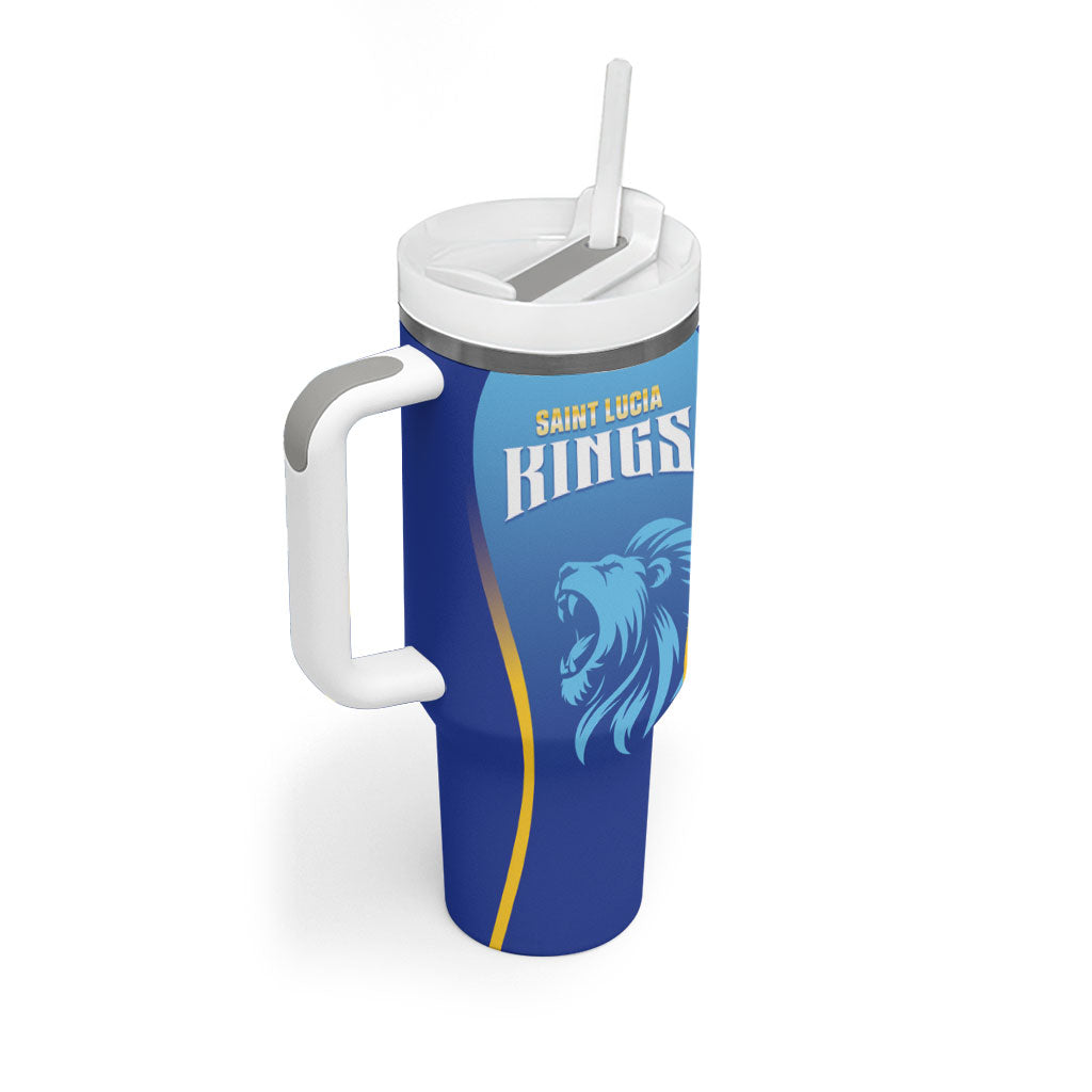 Custom Saint Lucia 2026 Cricket Tumbler With Handle Kings Never Fall