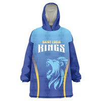 Custom Saint Lucia 2026 Cricket Wearable Blanket Hoodie Kings Never Fall