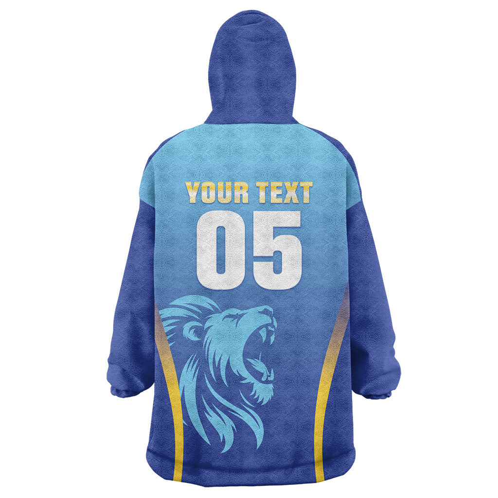 Custom Saint Lucia 2026 Cricket Wearable Blanket Hoodie Kings Never Fall