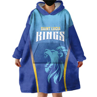 Custom Saint Lucia 2026 Cricket Wearable Blanket Hoodie Kings Never Fall