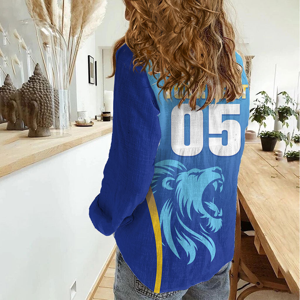 Custom Saint Lucia 2026 Cricket Women Casual Shirt Kings Never Fall