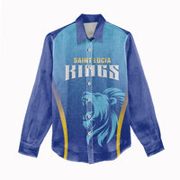 Custom Saint Lucia 2026 Cricket Women Casual Shirt Kings Never Fall