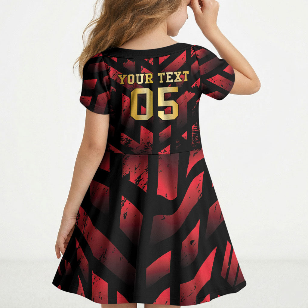 Custom Trinbago 2026 Cricket Kid Short Sleeve Dress Ride To Victory