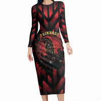 Custom Trinbago 2026 Cricket Long Sleeve Bodycon Dress Ride To Victory