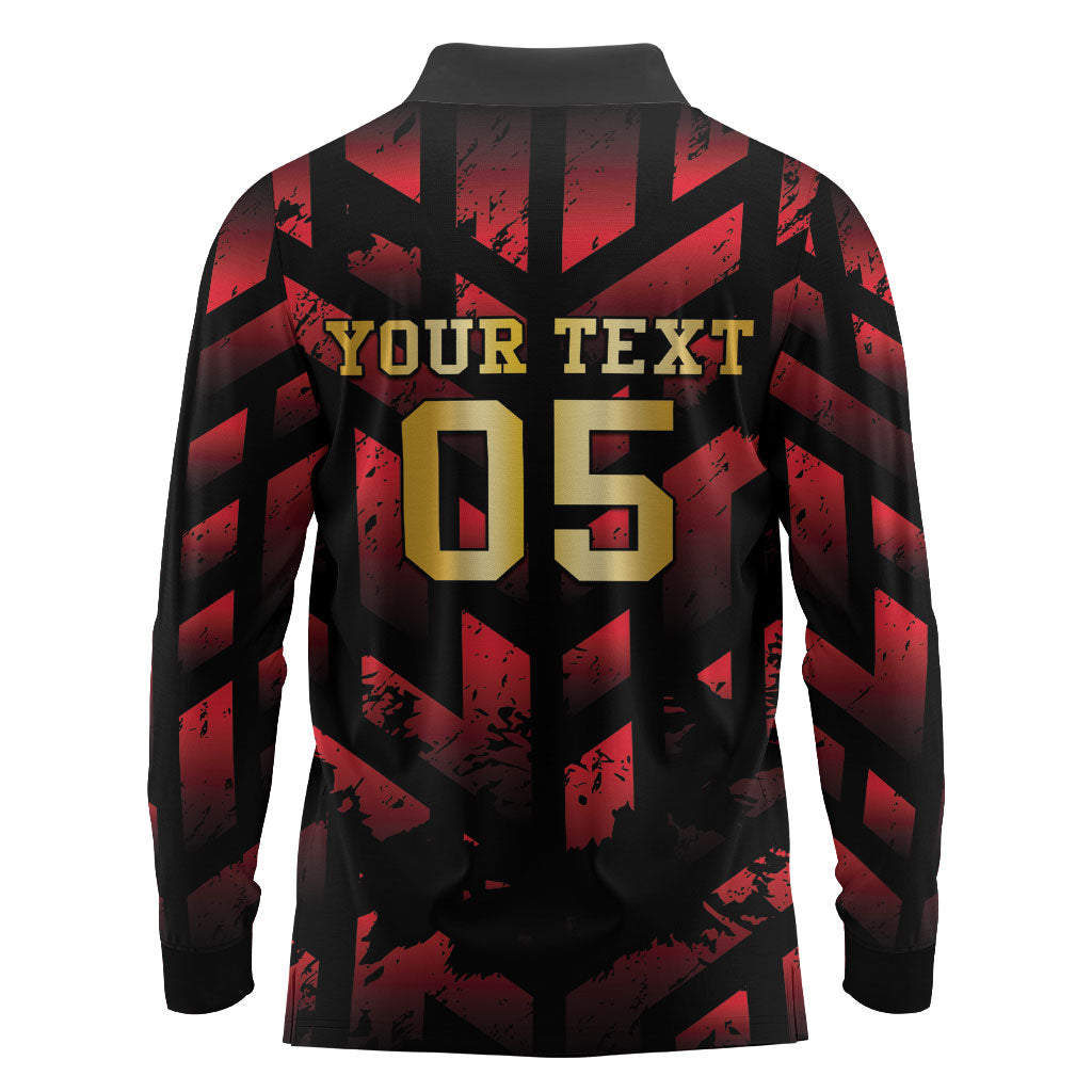 Custom Trinbago 2026 Cricket Long Sleeve Polo Shirt Ride To Victory