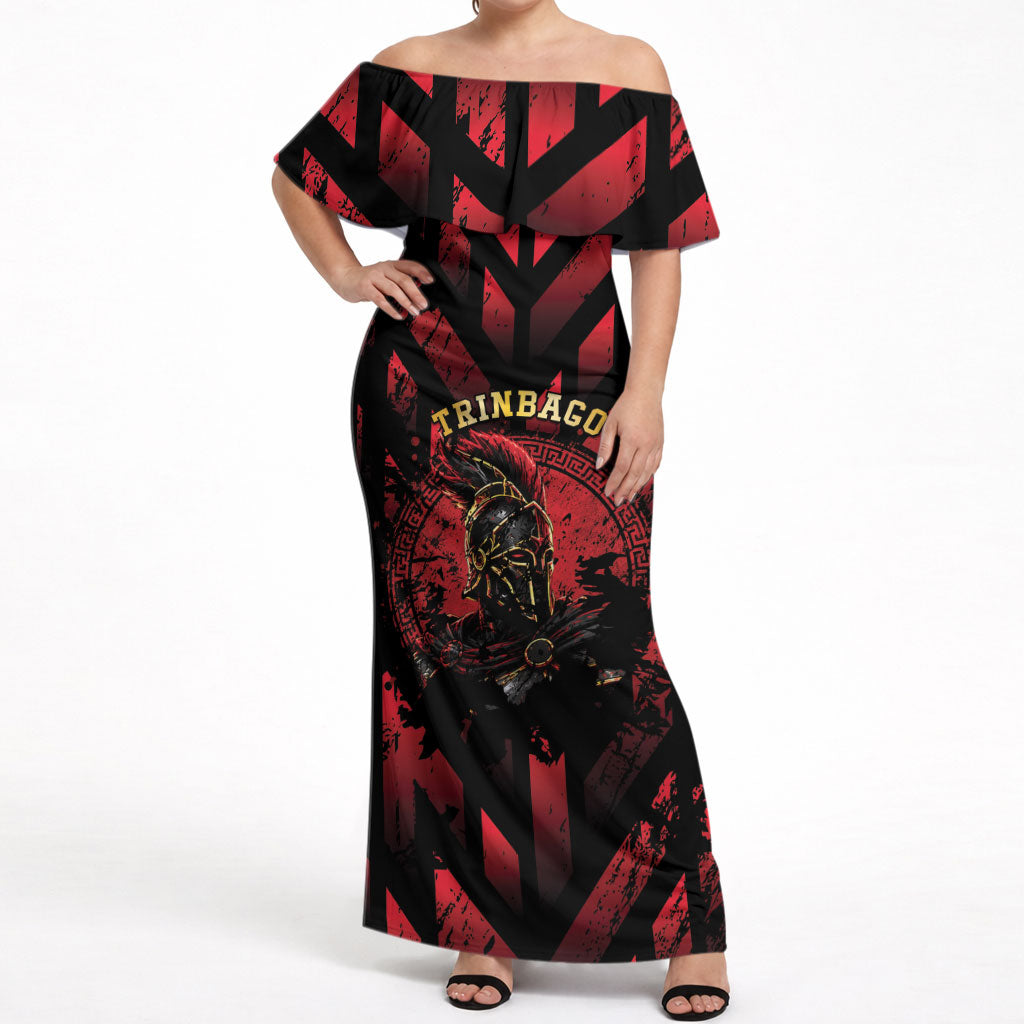 Custom Trinbago 2026 Cricket Off Shoulder Maxi Dress Ride To Victory