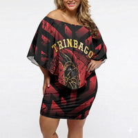 Custom Trinbago 2026 Cricket Off Shoulder Short Dress Ride To Victory