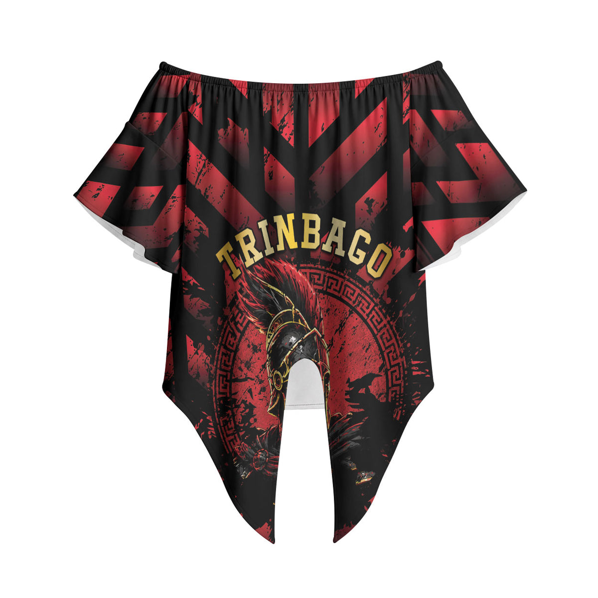Custom Trinbago 2026 Cricket Off Shoulder Wrap Waist Top Ride To Victory