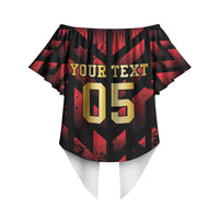 Custom Trinbago 2026 Cricket Off Shoulder Wrap Waist Top Ride To Victory