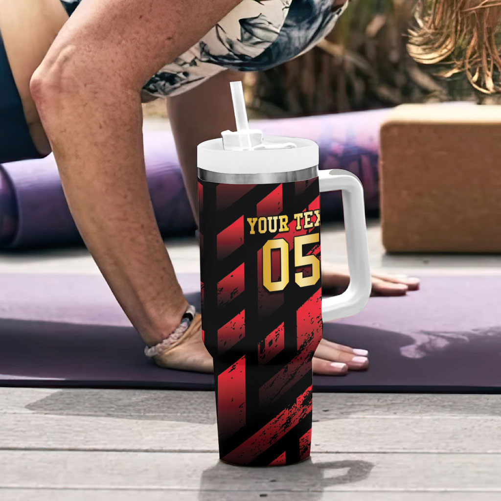 Custom Trinbago 2026 Cricket Tumbler With Handle Ride To Victory