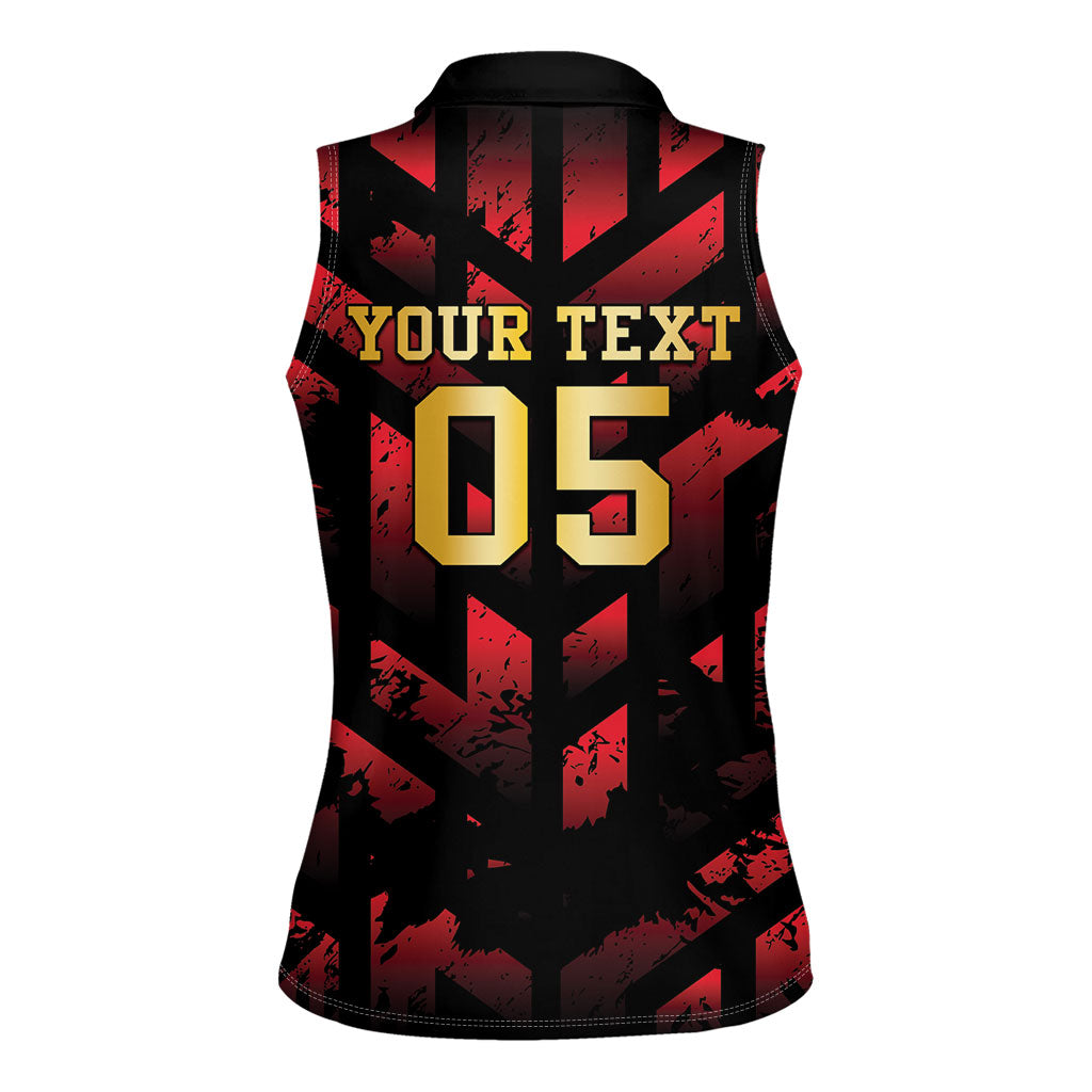 Custom Trinbago 2026 Cricket Women Sleeveless Polo Shirt Ride To Victory