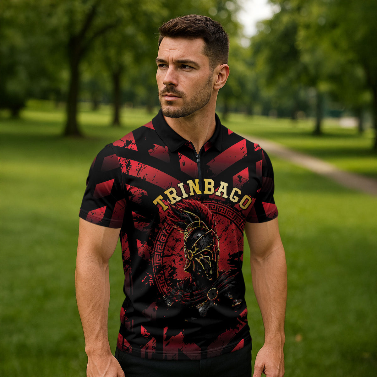 Custom Trinbago 2026 Cricket Zipper Polo Shirt Ride To Victory