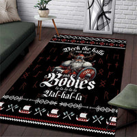 Funny Vikings Christmas Area Rug Falalalala Valhalla LT05 - Wonder Print Shop