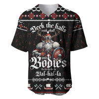 Funny Vikings Christmas Baseball Jersey Falalalala Valhalla LT05 - Wonder Print Shop