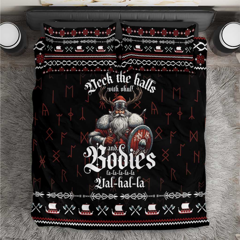 Funny Vikings Christmas Bedding Set Falalalala Valhalla LT05 - Wonder Print Shop