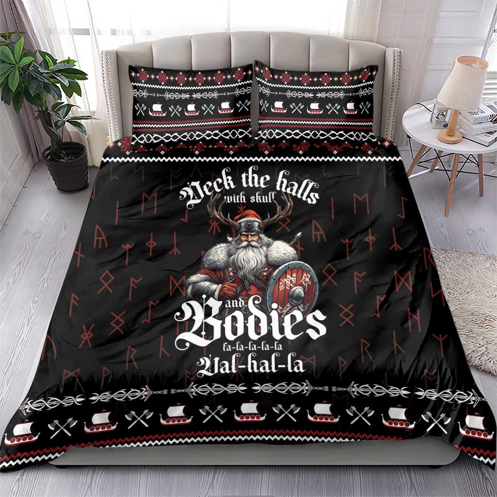 Funny Vikings Christmas Bedding Set Falalalala Valhalla LT05 - Wonder Print Shop
