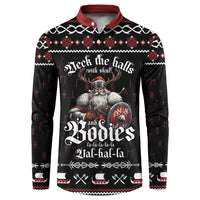 Funny Vikings Christmas Button Sweatshirt Falalalala Valhalla LT05 - Wonder Print Shop