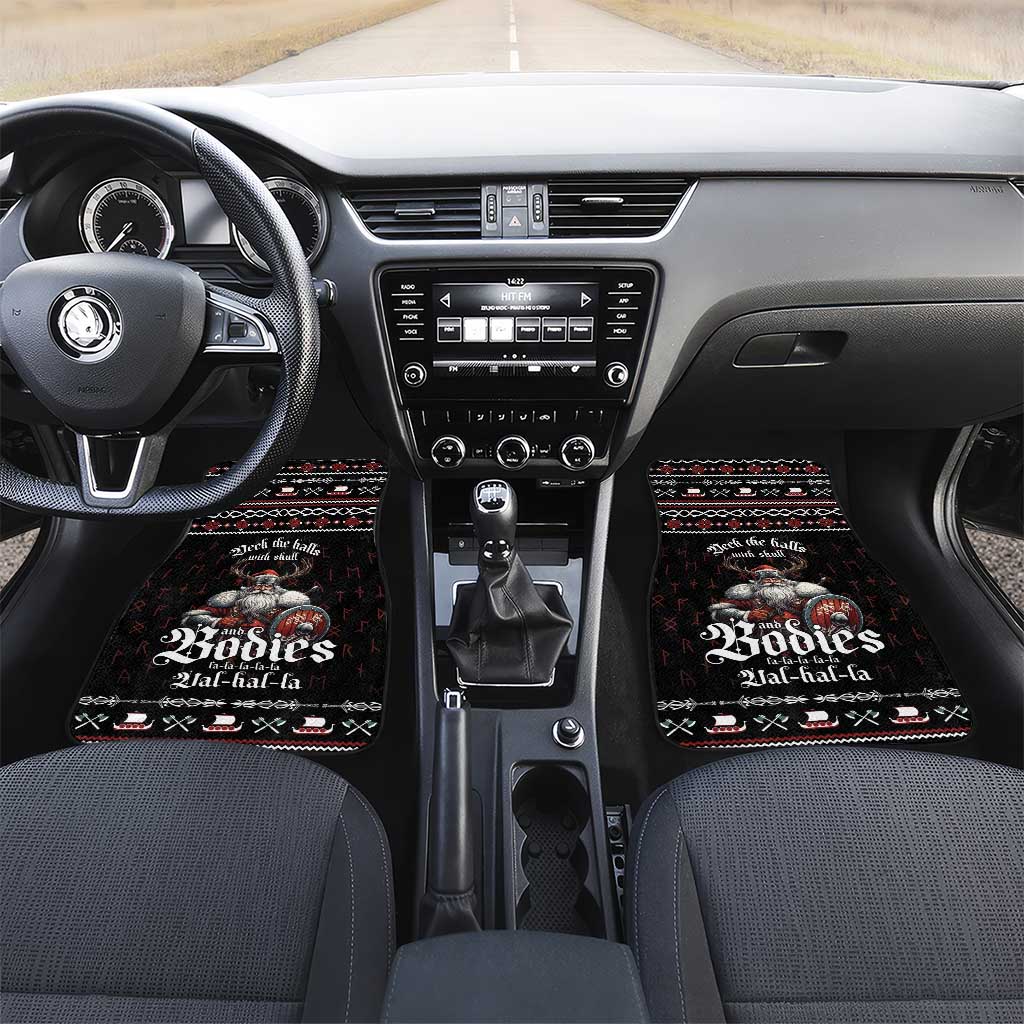 Funny Vikings Christmas Car Mats Falalalala Valhalla LT05 - Wonder Print Shop