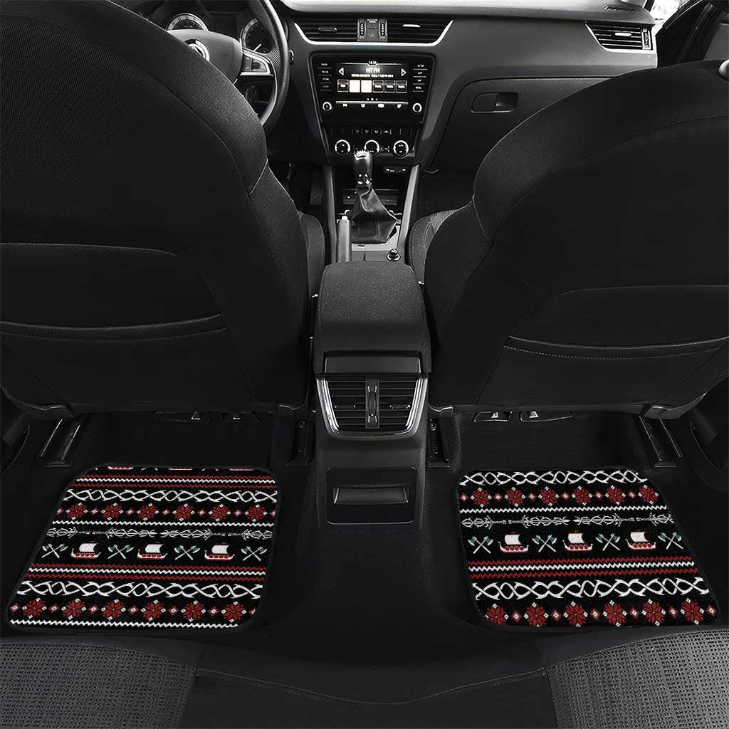 Funny Vikings Christmas Car Mats Falalalala Valhalla LT05 - Wonder Print Shop