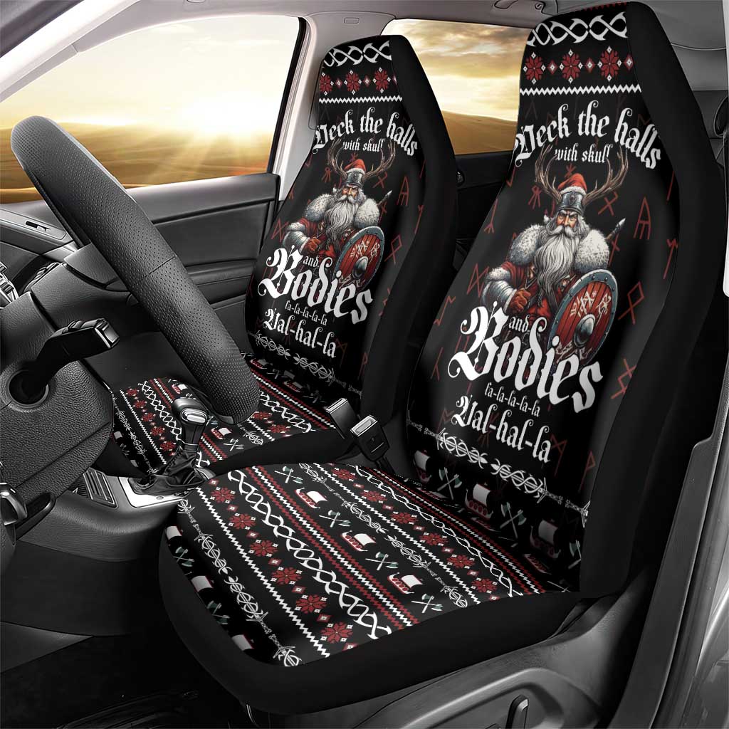Funny Vikings Christmas Car Seat Cover Falalalala Valhalla LT05 - Wonder Print Shop
