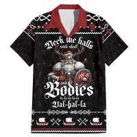 Funny Vikings Christmas Family Matching Mermaid Dress and Hawaiian Shirt Falalalala Valhalla LT05 - Wonder Print Shop