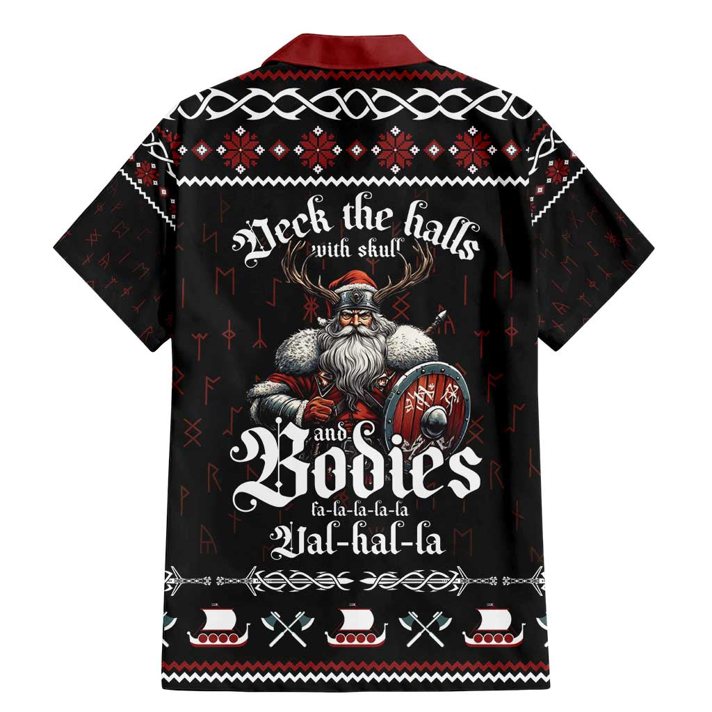 Funny Vikings Christmas Family Matching Mermaid Dress and Hawaiian Shirt Falalalala Valhalla LT05 - Wonder Print Shop