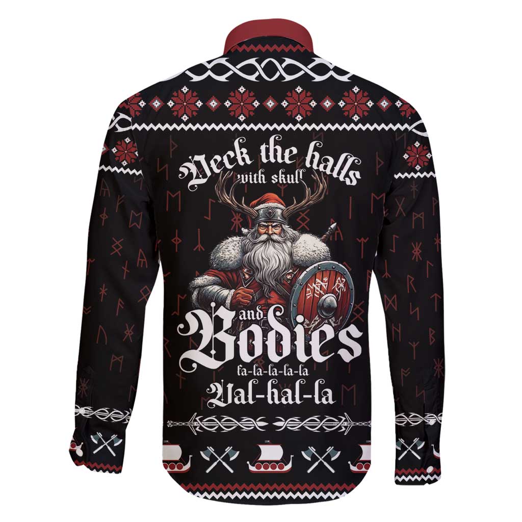 Funny Vikings Christmas Family Matching Puletasi and Hawaiian Shirt Falalalala Valhalla LT05 - Wonder Print Shop