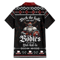 Funny Vikings Christmas Family Matching Short Sleeve Bodycon Dress and Hawaiian Shirt Falalalala Valhalla LT05 - Wonder Print Shop