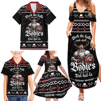 Funny Vikings Christmas Family Matching Summer Maxi Dress and Hawaiian Shirt Falalalala Valhalla LT05 - Wonder Print Shop