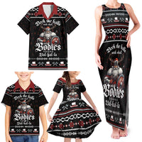Funny Vikings Christmas Family Matching Tank Maxi Dress and Hawaiian Shirt Falalalala Valhalla LT05 - Wonder Print Shop