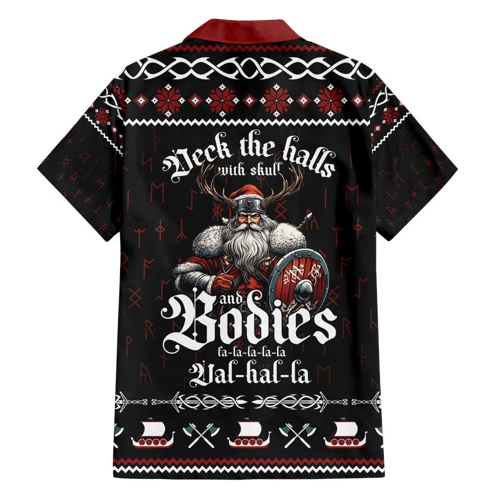 Funny Vikings Christmas Family Matching Tank Maxi Dress and Hawaiian Shirt Falalalala Valhalla LT05 - Wonder Print Shop