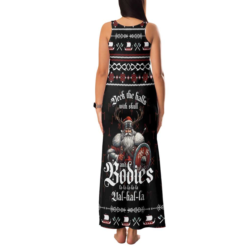 Funny Vikings Christmas Family Matching Tank Maxi Dress and Hawaiian Shirt Falalalala Valhalla LT05 - Wonder Print Shop