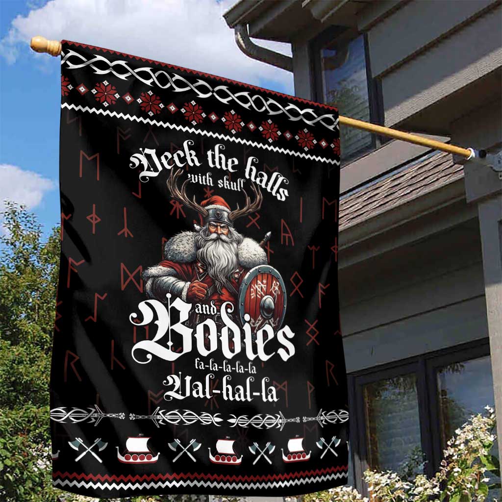 Funny Vikings Christmas Garden Flag Falalalala Valhalla LT05 - Wonder Print Shop