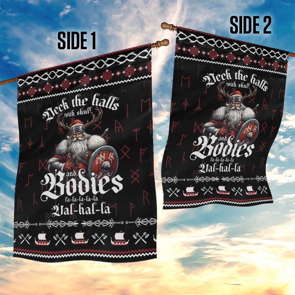 Funny Vikings Christmas Garden Flag Falalalala Valhalla LT05 - Wonder Print Shop