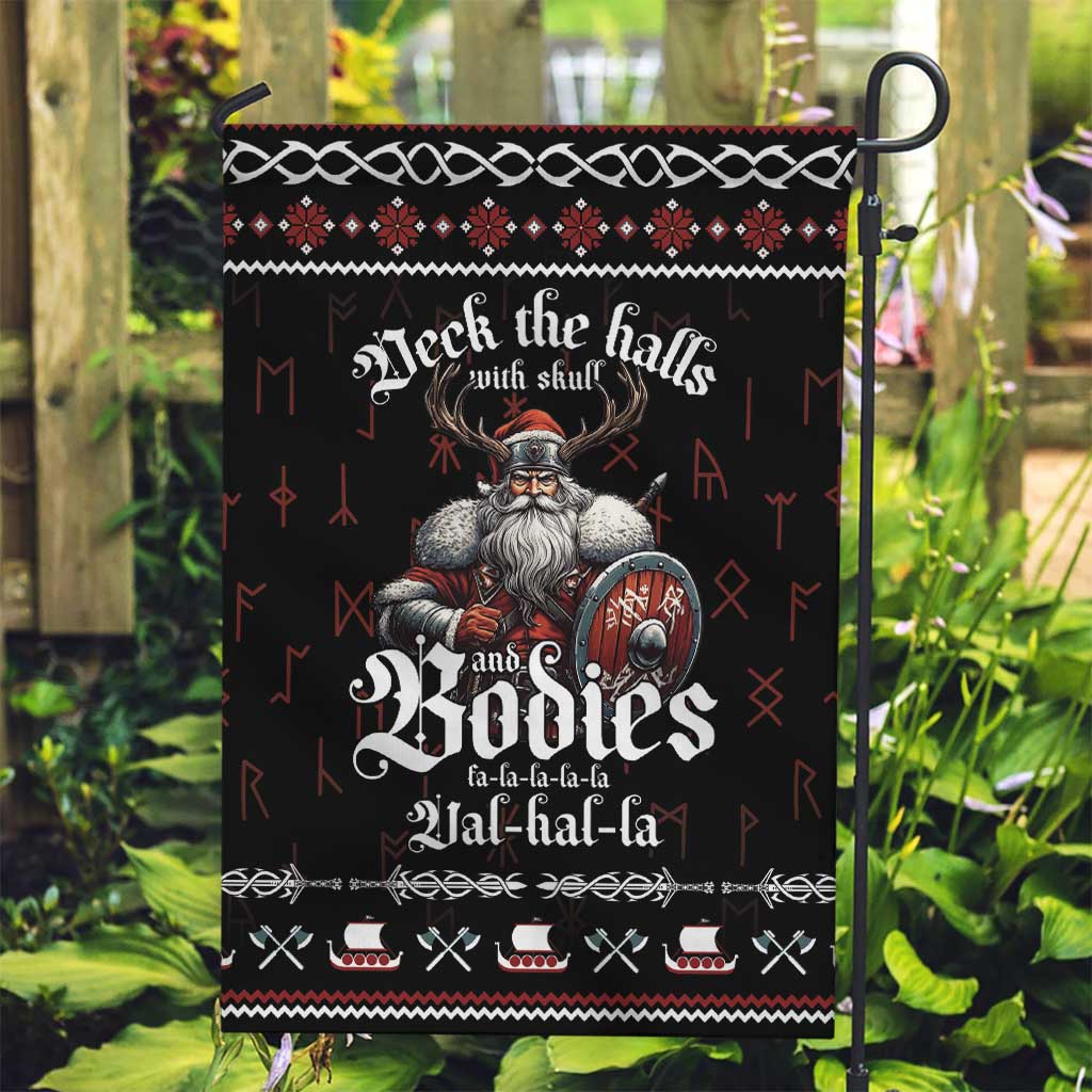 Funny Vikings Christmas Garden Flag Falalalala Valhalla LT05 - Wonder Print Shop