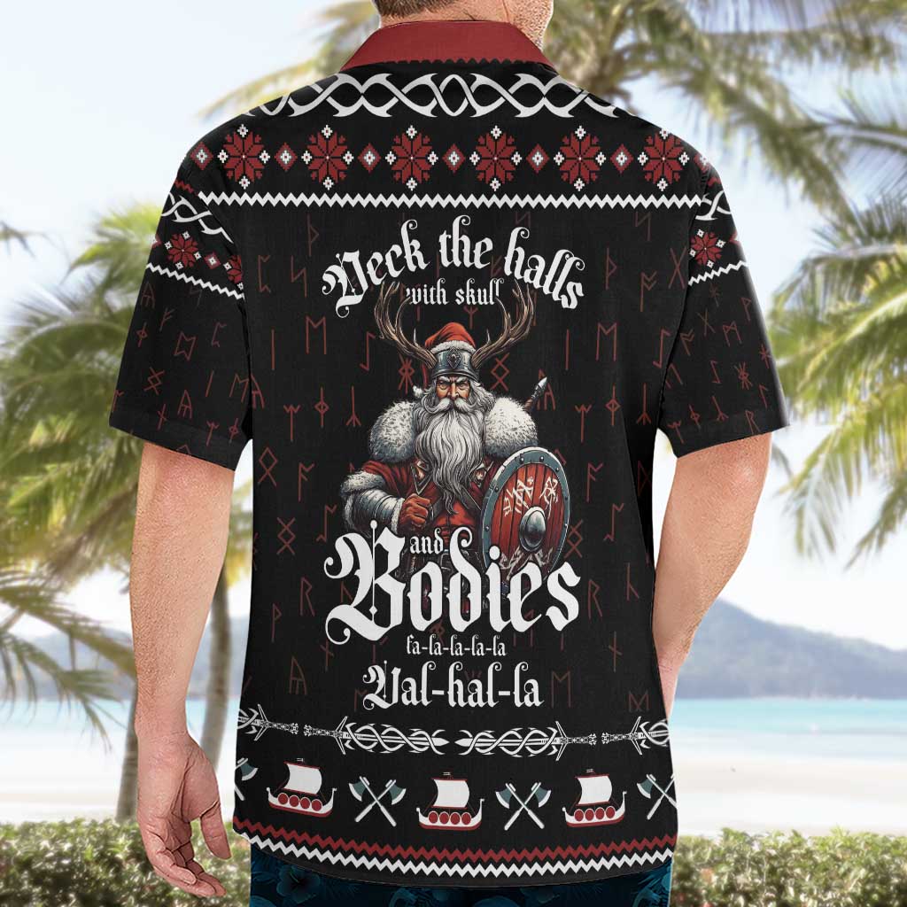 Funny Vikings Christmas Hawaiian Shirt Falalalala Valhalla LT05 - Wonder Print Shop